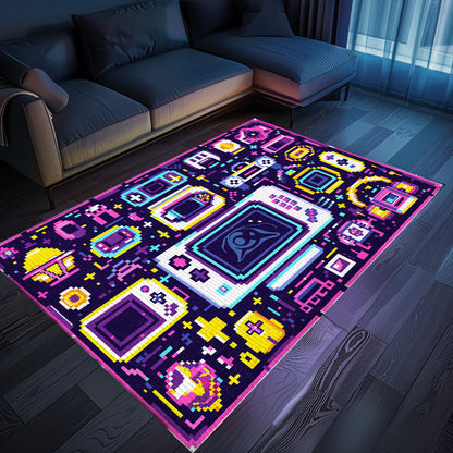 Infuse Your Living Space with Arcade Charm: 80s Game Controller Themed Rugs for Video Game Fans, Arcade Decor, Gift for Gamers, Video Game Lovers G206