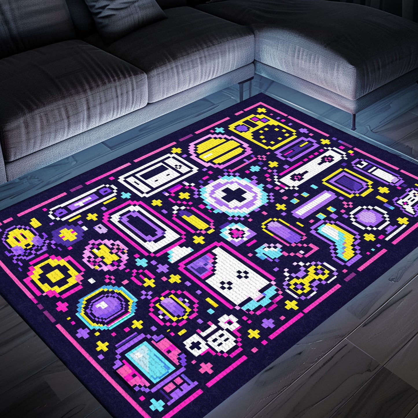 Elevate Your Home Gaming Experience with 80s Game Controller Inspired Rugs, Ideal Gift for Gamers, Arcade Decor, Gift for Gamers, Video Game Lovers G202