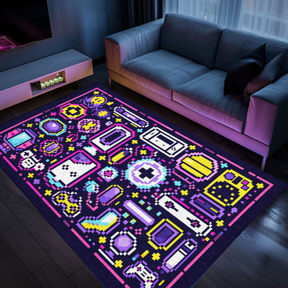 Elevate Your Home Gaming Experience with 80s Game Controller Inspired Rugs, Ideal Gift for Gamers, Arcade Decor, Gift for Gamers, Video Game Lovers G202