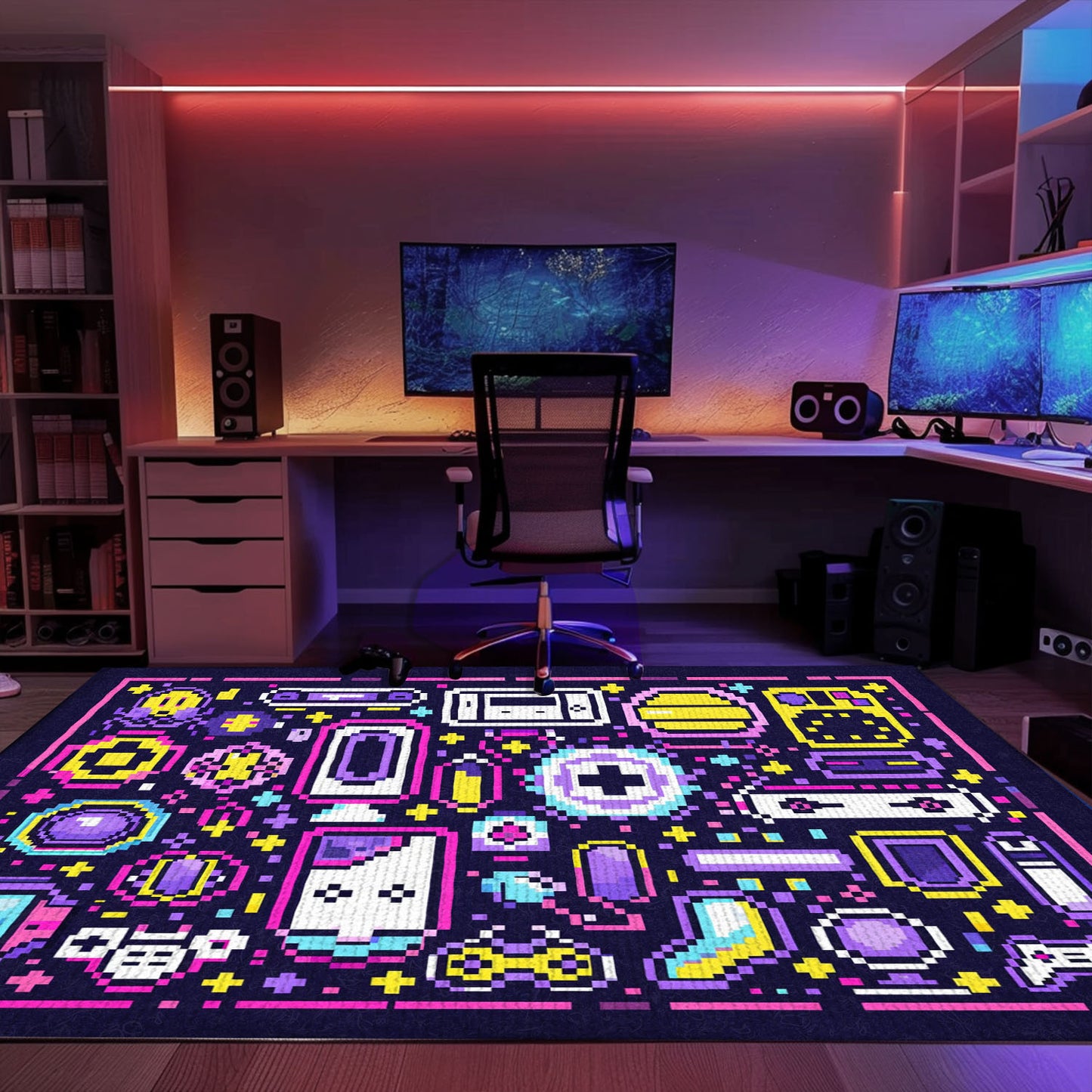 Elevate Your Home Gaming Experience with 80s Game Controller Inspired Rugs, Ideal Gift for Gamers, Arcade Decor, Gift for Gamers, Video Game Lovers G202