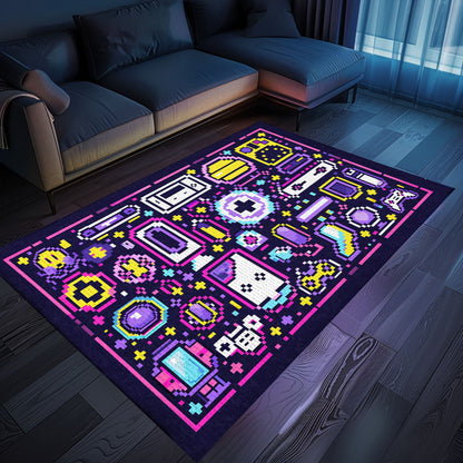 Elevate Your Home Gaming Experience with 80s Game Controller Inspired Rugs, Ideal Gift for Gamers, Arcade Decor, Gift for Gamers, Video Game Lovers G202