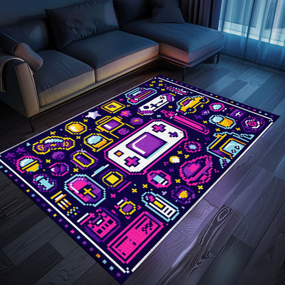 Transform Your Gaming Space with 80s Game Controller Themed Room Rugs, Perfect for Arcade Decor, Arcade Decor, Gift for Gamers, Video Game Lovers G201