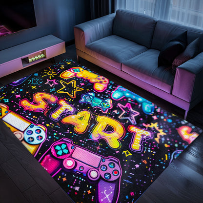 Dive into Gaming Nostalgia with 80s Game Controller Inspired Rugs, Must-Have for Retro Gaming Setup, Arcade Decor, Gift for Gamers, Video Game Lovers G194