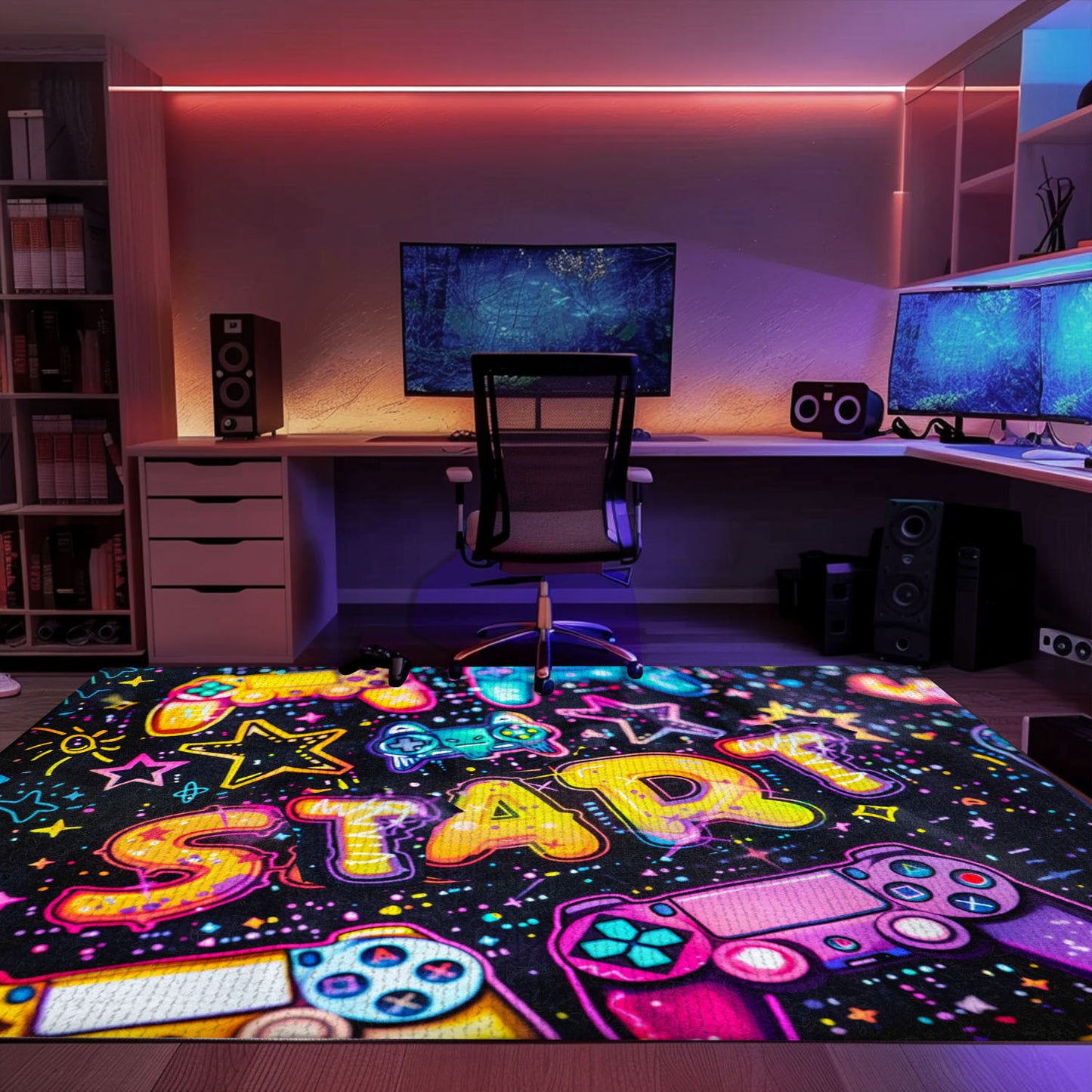 Dive into Gaming Nostalgia with 80s Game Controller Inspired Rugs, Must-Have for Retro Gaming Setup, Arcade Decor, Gift for Gamers, Video Game Lovers G194