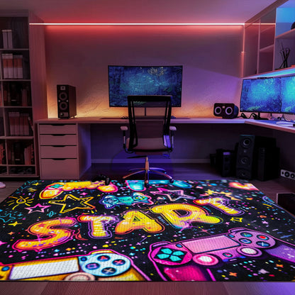 Dive into Gaming Nostalgia with 80s Game Controller Inspired Rugs, Must-Have for Retro Gaming Setup, Arcade Decor, Gift for Gamers, Video Game Lovers G194