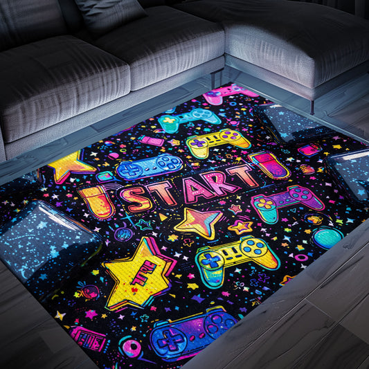 Add a Retro Flair to Your Space with 80s Game Controller Room Rugs, Perfect for Vintage Gaming Experience, Arcade Decor, Gift for Gamers, Video Game Lovers G193