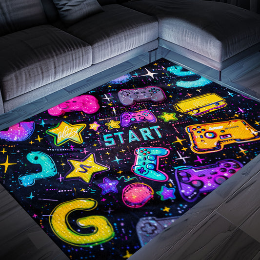 Transform Your Room into an Arcade Oasis with 80s Game Controller Themed Rugs, Ideal Gift for Gamers, Arcade Decor, Gift for Gamers, Video Game Lovers G192