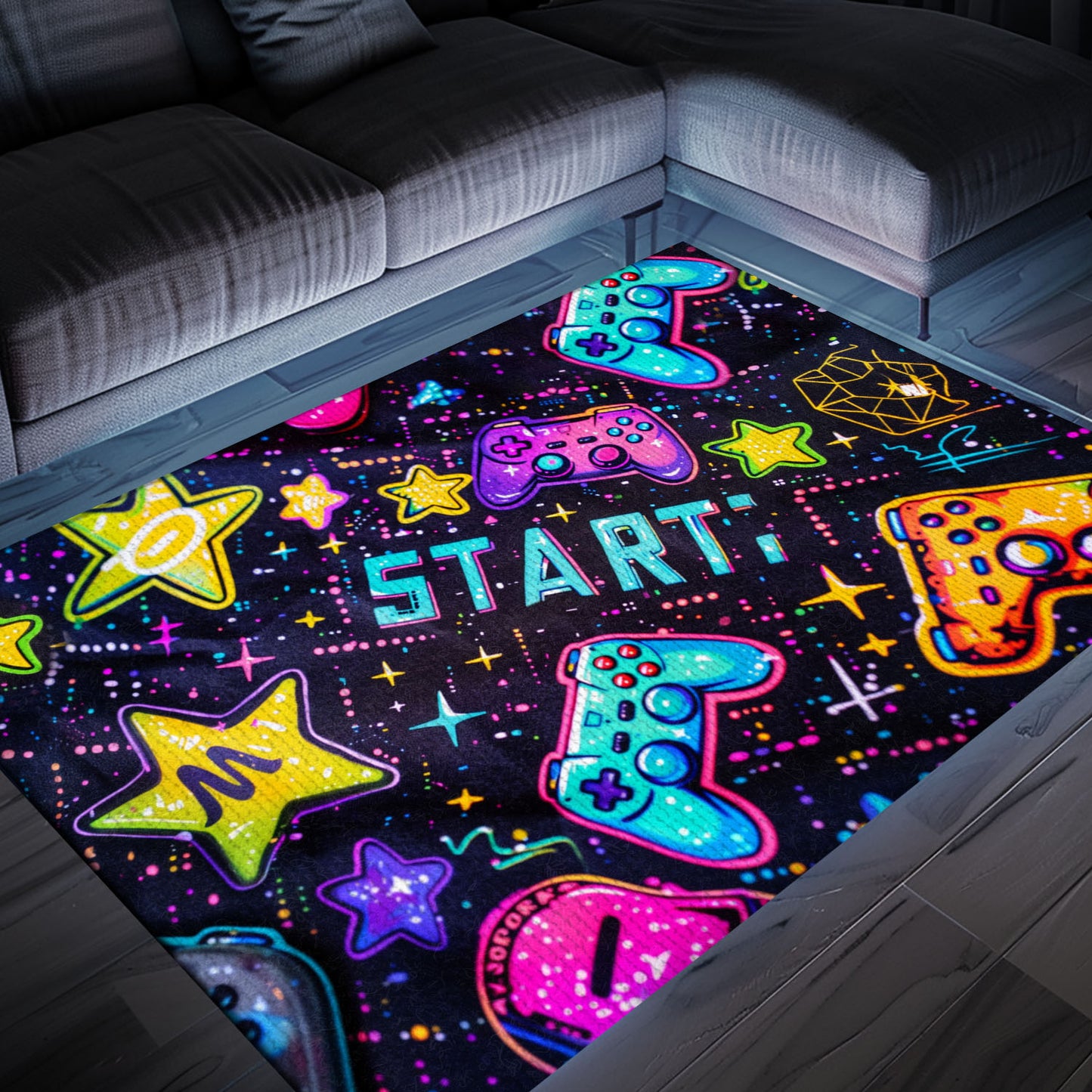 Elevate Your Game Room Aesthetic with 80s Game Controller Inspired Rugs, a Must-Have for Gaming Aficionados, Arcade Decor, Gift for Gamers, Video Game Lovers G189