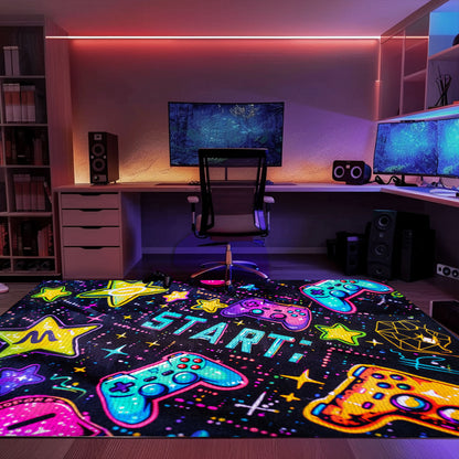 Elevate Your Game Room Aesthetic with 80s Game Controller Inspired Rugs, a Must-Have for Gaming Aficionados, Arcade Decor, Gift for Gamers, Video Game Lovers G189