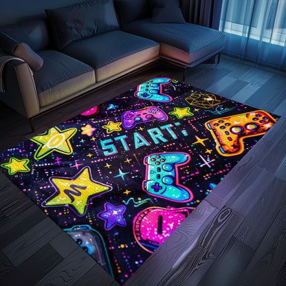 Elevate Your Game Room Aesthetic with 80s Game Controller Inspired Rugs, a Must-Have for Gaming Aficionados, Arcade Decor, Gift for Gamers, Video Game Lovers G189