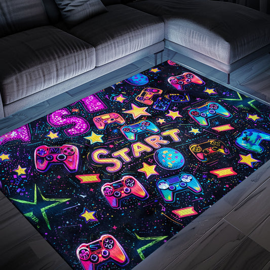 Add a Touch of Gaming Nostalgia with 80s Game Controller Themed Room Rugs, Ideal for Retro Vibes, Arcade Decor, Gift for Gamers, Video Game Lovers G188