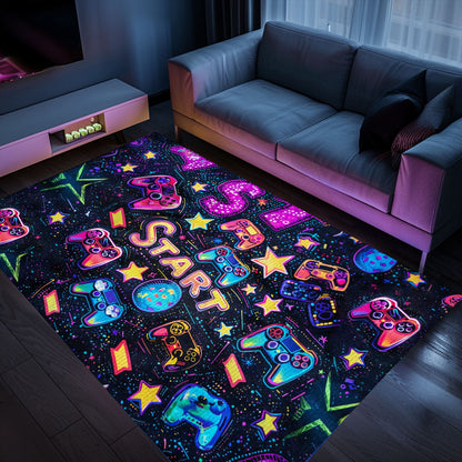 Add a Touch of Gaming Nostalgia with 80s Game Controller Themed Room Rugs, Ideal for Retro Vibes, Arcade Decor, Gift for Gamers, Video Game Lovers G188