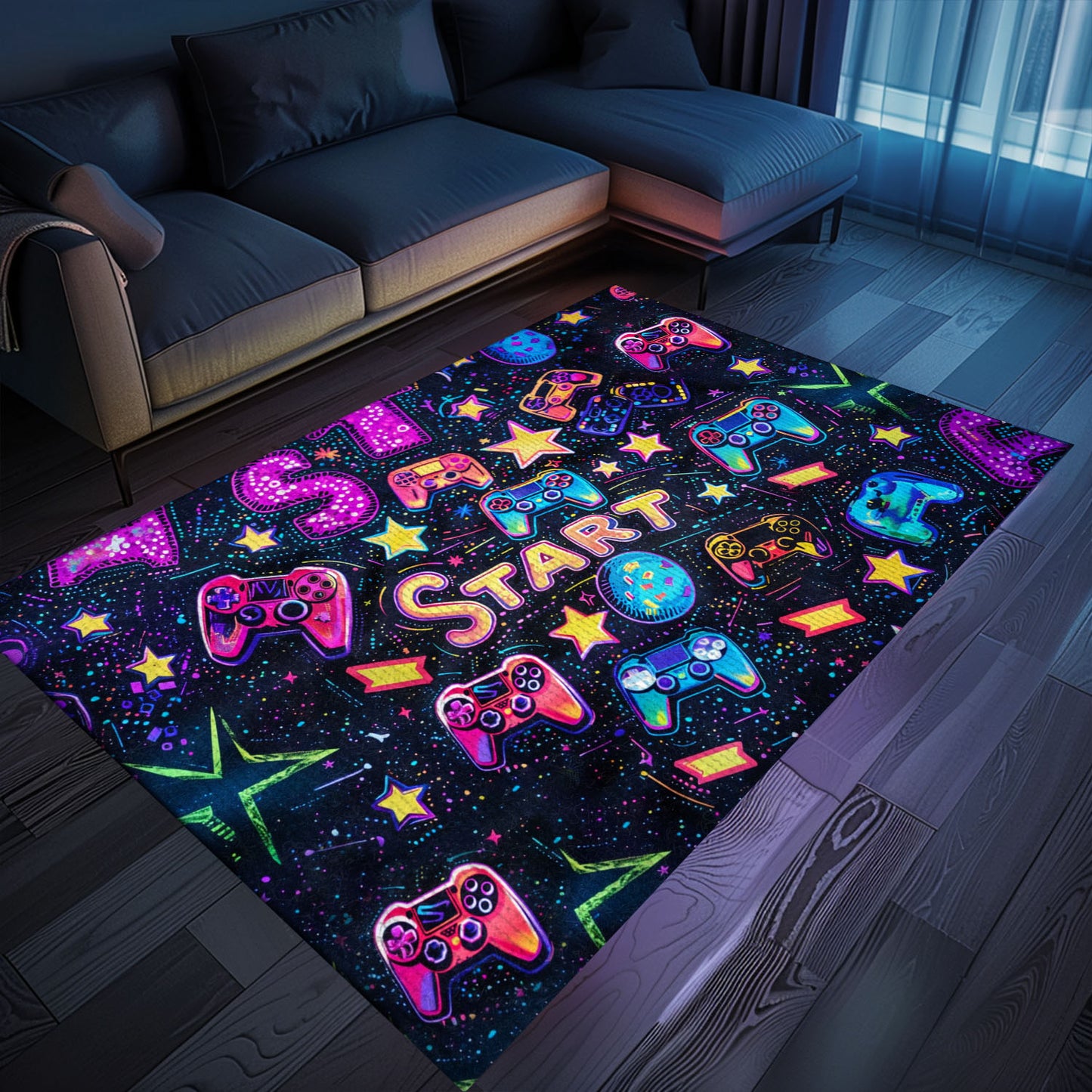 Add a Touch of Gaming Nostalgia with 80s Game Controller Themed Room Rugs, Ideal for Retro Vibes, Arcade Decor, Gift for Gamers, Video Game Lovers G188