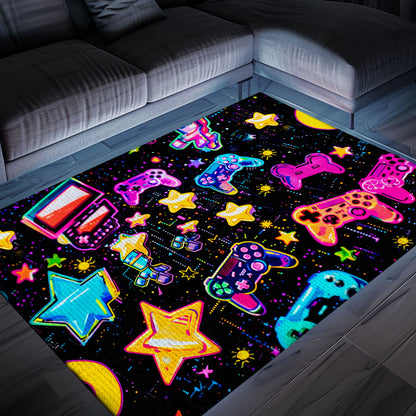 Immerse Yourself in Gaming Paradise with 80s Game Controller Room Rugs, a Gamer's Dream Addition, Arcade Decor, Gift for Gamers, Video Game Lovers G184