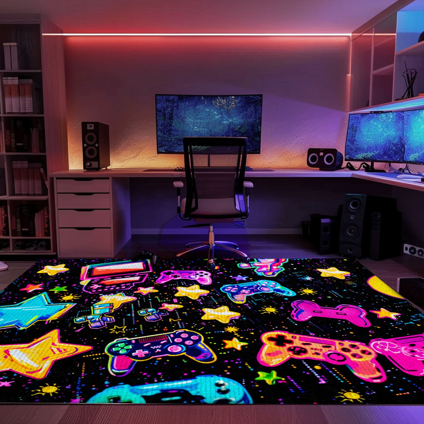 Immerse Yourself in Gaming Paradise with 80s Game Controller Room Rugs, a Gamer's Dream Addition, Arcade Decor, Gift for Gamers, Video Game Lovers G184