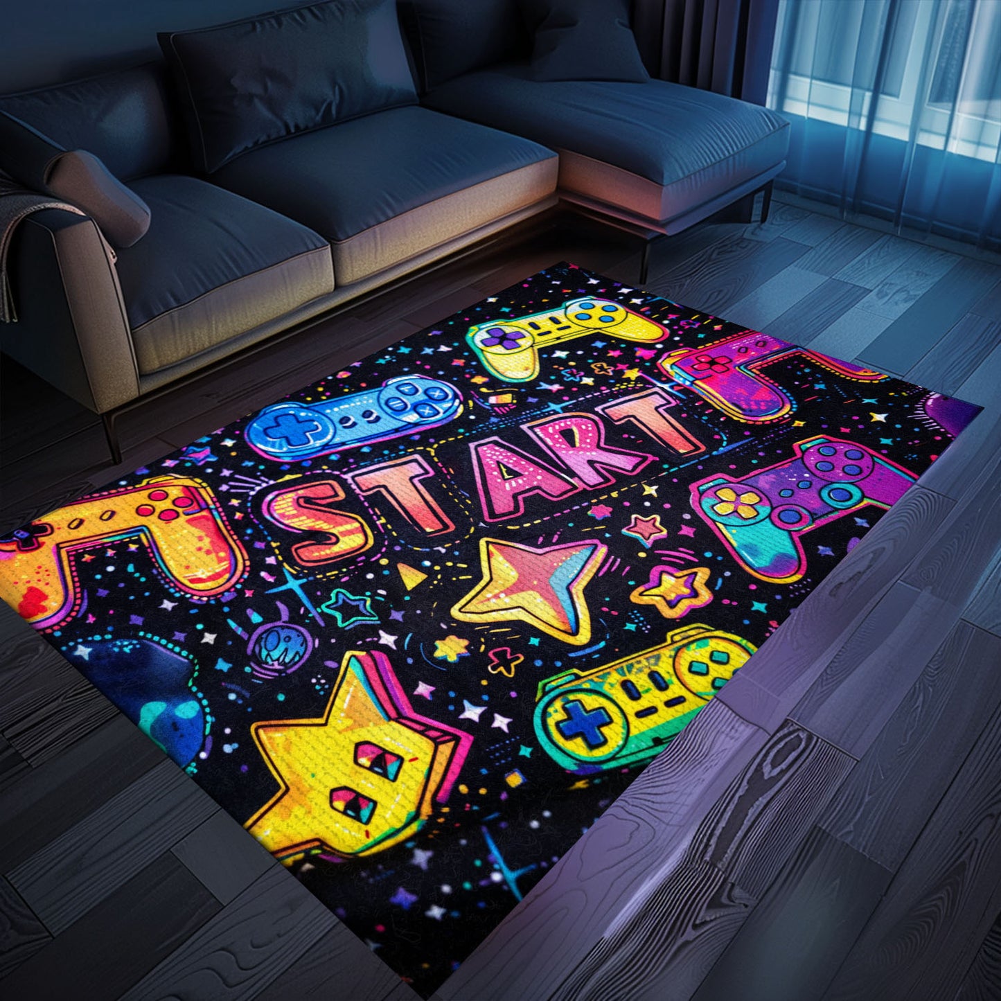 Unleash Nostalgia with 80s Game Controller Styled Rugs, the Ultimate Gift for Retro Gamers, Arcade Decor, Gift for Gamers, Video Game Lovers G183