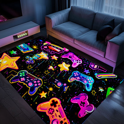 Revitalize Your Living Space with 80s Game Controller Inspired Rugs, Perfect for Gaming Enthusiasts' Rooms, Arcade Decor, Gift for Gamers, Video Game Lovers G181