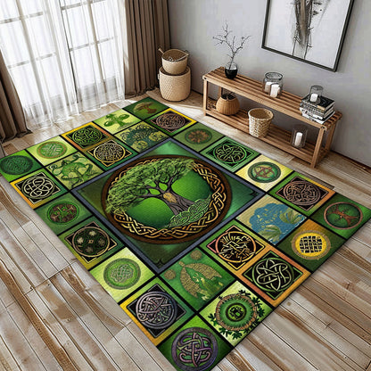 Intricate Celtic Tree of Life Design Rug for Home Decoration, Personalized Carpet Viking, Viking Area Rugs for Living Room, Viking Carpet Bedroom, Popular Rug Full Size (3x5, 4x6, 5x8) V35