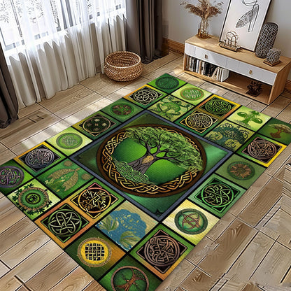 Intricate Celtic Tree of Life Design Rug for Home Decoration, Personalized Carpet Viking, Viking Area Rugs for Living Room, Viking Carpet Bedroom, Popular Rug Full Size (3x5, 4x6, 5x8) V35