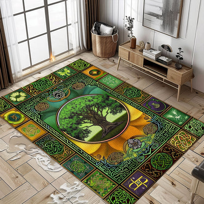 Celtic Tree of Life Viking Area Rug: Mythological Decor Piece, Personalized Carpet Viking, Viking Area Rugs for Living Room, Viking Carpet Bedroom, Popular Rug Full Size (3x5, 4x6, 5x8) V32