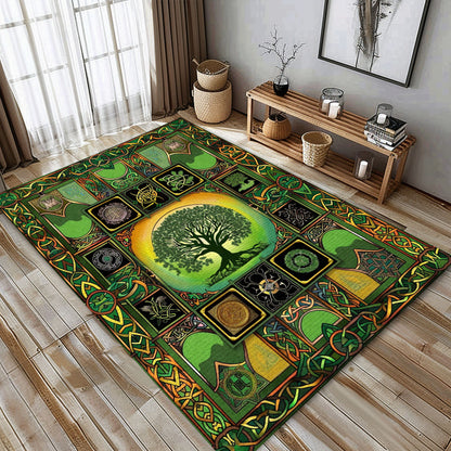 Viking Area Rug: Mythical Symbolism of Celtic Tree of Life, Personalized Carpet Viking, Viking Area Rugs for Living Room, Viking Carpet Bedroom, Popular Rug Full Size (3x5, 4x6, 5x8) V30