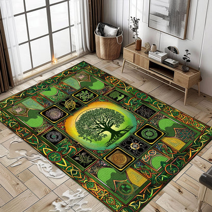 Viking Area Rug: Mythical Symbolism of Celtic Tree of Life, Personalized Carpet Viking, Viking Area Rugs for Living Room, Viking Carpet Bedroom, Popular Rug Full Size (3x5, 4x6, 5x8) V30