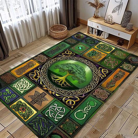 Mythological Celtic Tree of Life Viking Rug for Home Decor, Personalized Carpet Viking, Viking Area Rugs for Living Room, Viking Carpet Bedroom, Popular Rug Full Size (3x5, 4x6, 5x8) V29