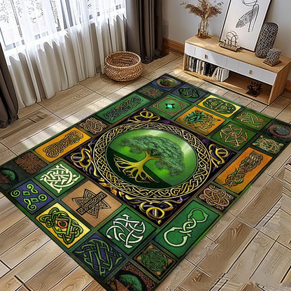 Mythological Celtic Tree of Life Viking Rug for Home Decor, Personalized Carpet Viking, Viking Area Rugs for Living Room, Viking Carpet Bedroom, Popular Rug Full Size (3x5, 4x6, 5x8) V29