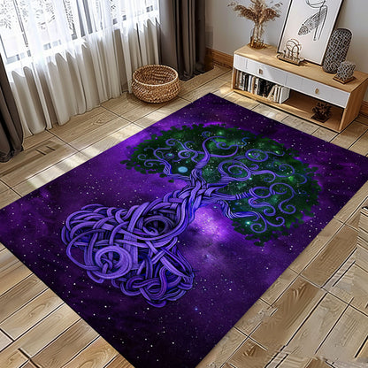 Mythological Celtic Tree of Life Viking Area Rug, Personalized Carpet Viking, Viking Area Rugs for Living Room, Viking Carpet Bedroom, Popular Rug Full Size (3x5, 4x6, 5x8) V11