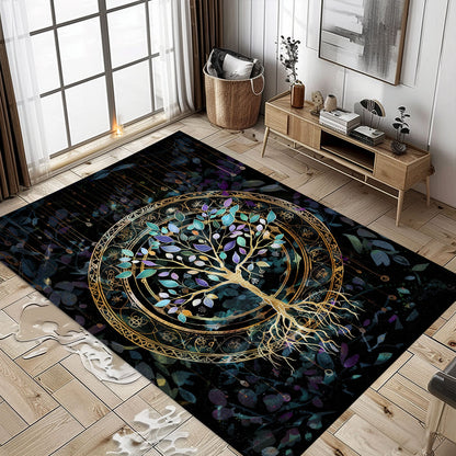 Unique Viking Area Rug: Celtic Tree of Life Motif, Personalized Carpet Viking, Viking Area Rugs for Living Room, Viking Carpet Bedroom, Popular Rug Full Size (3x5, 4x6, 5x8) V5