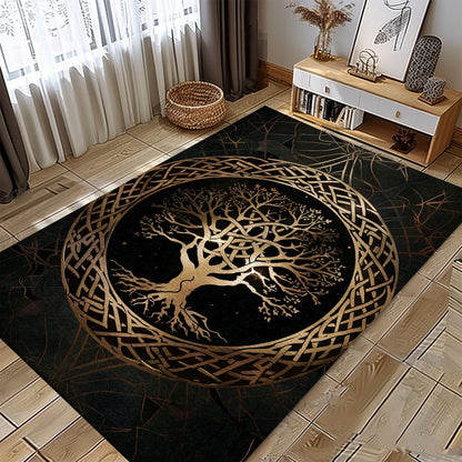 Celtic Tree of Life Viking Area Rug: Bedroom and Living Room Decor, Personalized Carpet Viking, Viking Area Rugs for Living Room, Viking Carpet Bedroom, Popular Rug Full Size (3x5, 4x6, 5x8) V1