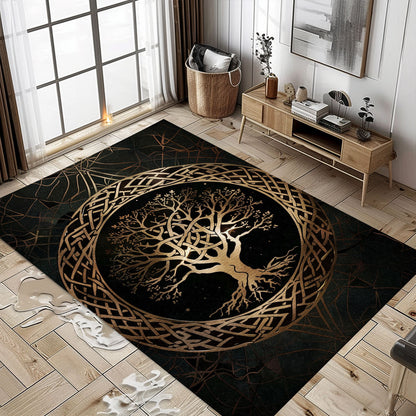 Celtic Tree of Life Viking Area Rug: Bedroom and Living Room Decor, Personalized Carpet Viking, Viking Area Rugs for Living Room, Viking Carpet Bedroom, Popular Rug Full Size (3x5, 4x6, 5x8) V1