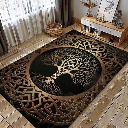 Beautiful Celtic Tree of Life Viking Rug – Enhance Your Home with This Stunning Norse Mythology-Inspired Rug, Personalized Carpet Viking, Popular Rug Full Size (3x5, 4x6, 5x8) V20