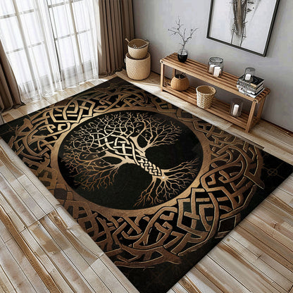 Beautiful Celtic Tree of Life Viking Rug – Enhance Your Home with This Stunning Norse Mythology-Inspired Rug, Personalized Carpet Viking, Popular Rug Full Size (3x5, 4x6, 5x8) V20