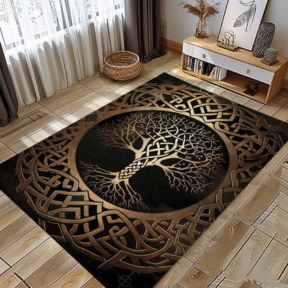 Beautiful Celtic Tree of Life Viking Rug – Enhance Your Home with This Stunning Norse Mythology-Inspired Rug, Personalized Carpet Viking, Popular Rug Full Size (3x5, 4x6, 5x8) V20