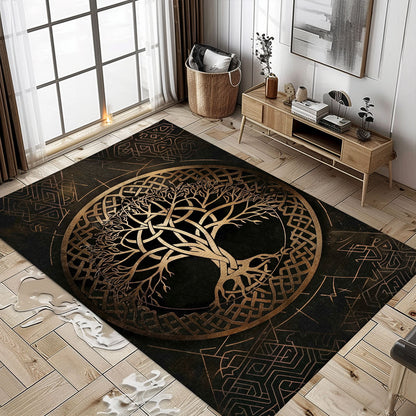 Celtic Tree of Life Viking Rug – Ideal for Adding Elegance and History to Your Home Decor, Personalized Carpet Viking, Popular Rug Full Size (3x5, 4x6, 5x8) V18