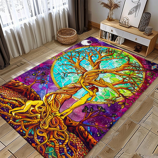 Unique Celtic Tree of Life Viking Rug for Bedrooms – Add a Touch of Viking Heritage to Your Home Decor, Personalized Carpet Viking, Popular Rug Full Size (3x5, 4x6, 5x8) V10