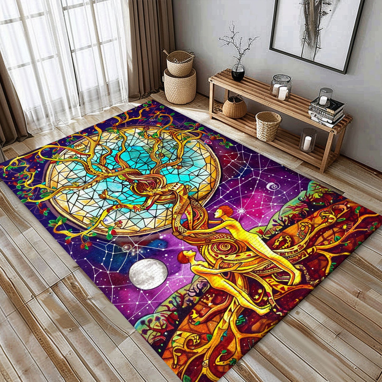 Celtic Tree of Life Viking Area Rug – Enhance Your Living Space with Viking-Inspired Designs, Personalized Carpet Viking, Popular Rug Full Size (3x5, 4x6, 5x8) V8