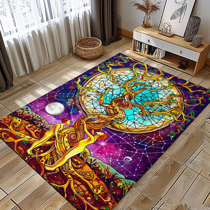 Celtic Tree of Life Viking Area Rug – Enhance Your Living Space with Viking-Inspired Designs, Personalized Carpet Viking, Popular Rug Full Size (3x5, 4x6, 5x8) V8