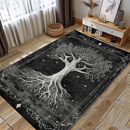 Premium Celtic Tree of Life Viking Rug – Perfect for Adding a Norse Mythology Accent to Your Home Decor, Personalized Carpet Viking, Popular Rug Full Size (3x5, 4x6, 5x8) V6