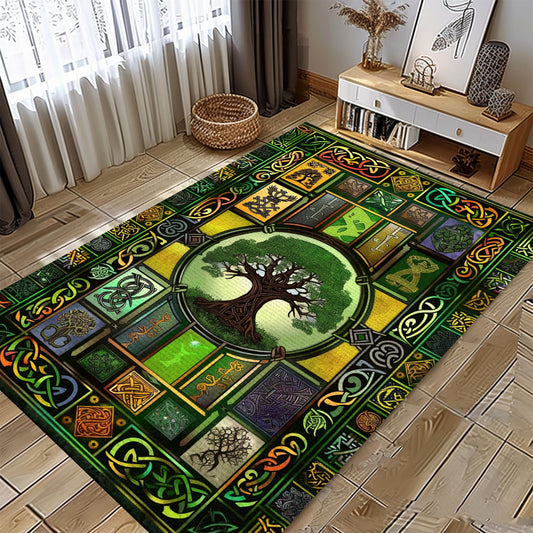 Stylish Celtic Tree of Life Viking Rug – Perfect for Creating a Mythical Ambiance in Your Living Room, Personalized Carpet Viking, Popular Rug Full Size (3x5, 4x6, 5x8) V16