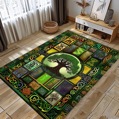 Stylish Celtic Tree of Life Viking Rug – Perfect for Creating a Mythical Ambiance in Your Living Room, Personalized Carpet Viking, Popular Rug Full Size (3x5, 4x6, 5x8) V16