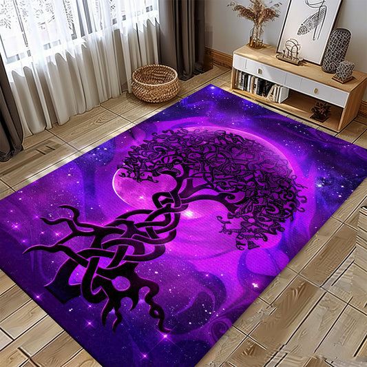 Celtic Tree of Life Design Rug: Norse Mythology Influence, Personalized Carpet Viking, Viking Area Rugs for Living Room, Viking Carpet Bedroom, Popular Rug Full Size (3x5, 4x6, 5x8) V96