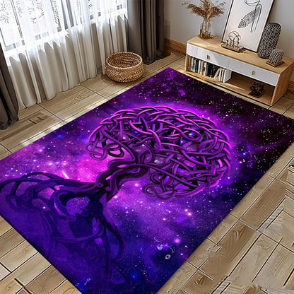 Celtic Tree of Life Viking Rug: Mythological Tapestry, Personalized Carpet Viking, Viking Area Rugs for Living Room, Viking Carpet Bedroom, Popular Rug Full Size (3x5, 4x6, 5x8) V93