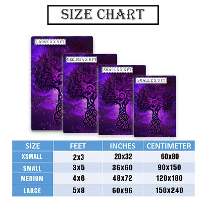 Norse Mythology Inspired Viking Area Rug with Celtic Tree of Life, Personalized Carpet Viking, Viking Area Rugs for Living Room, Viking Carpet Bedroom, Popular Rug Full Size (3x5, 4x6, 5x8) V90