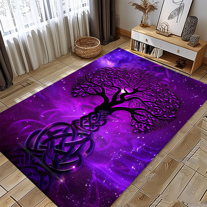 Celtic Tree of Life Viking Area Rug: Symbolic Norse Influence, Personalized Carpet Viking, Viking Area Rugs for Living Room, Viking Carpet Bedroom, Popular Rug Full Size (3x5, 4x6, 5x8) V87