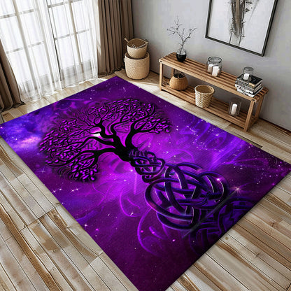 Celtic Tree of Life Viking Area Rug: Symbolic Norse Influence, Personalized Carpet Viking, Viking Area Rugs for Living Room, Viking Carpet Bedroom, Popular Rug Full Size (3x5, 4x6, 5x8) V87