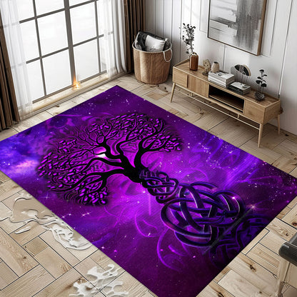 Celtic Tree of Life Viking Area Rug: Symbolic Norse Influence, Personalized Carpet Viking, Viking Area Rugs for Living Room, Viking Carpet Bedroom, Popular Rug Full Size (3x5, 4x6, 5x8) V87