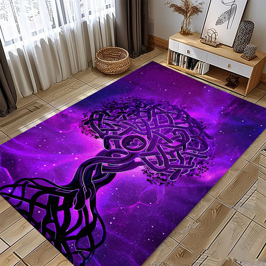 Unique Celtic Tree of Life Viking Rug for Home Decor, Personalized Carpet Viking, Viking Area Rugs for Living Room, Viking Carpet Bedroom, Popular Rug Full Size (3x5, 4x6, 5x8) V85