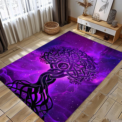Unique Celtic Tree of Life Viking Rug for Home Decor, Personalized Carpet Viking, Viking Area Rugs for Living Room, Viking Carpet Bedroom, Popular Rug Full Size (3x5, 4x6, 5x8) V85